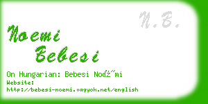 noemi bebesi business card